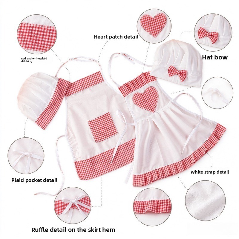 Kitchen Kids Baking Set - Conjunto de delantal y gorro de