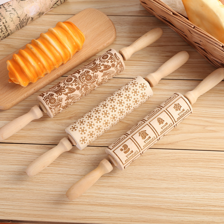 Rodillo de amasar grabado en r - Kitchen Roller Baking reseña y precio