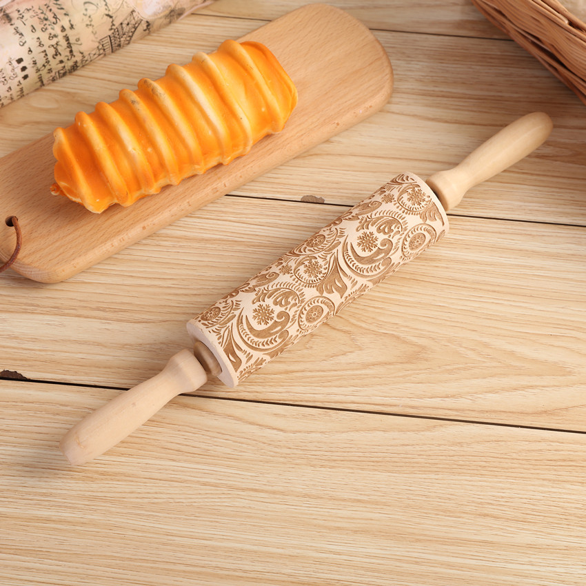 Rodillo de amasar grabado en r - Kitchen Roller Baking reseña y precio