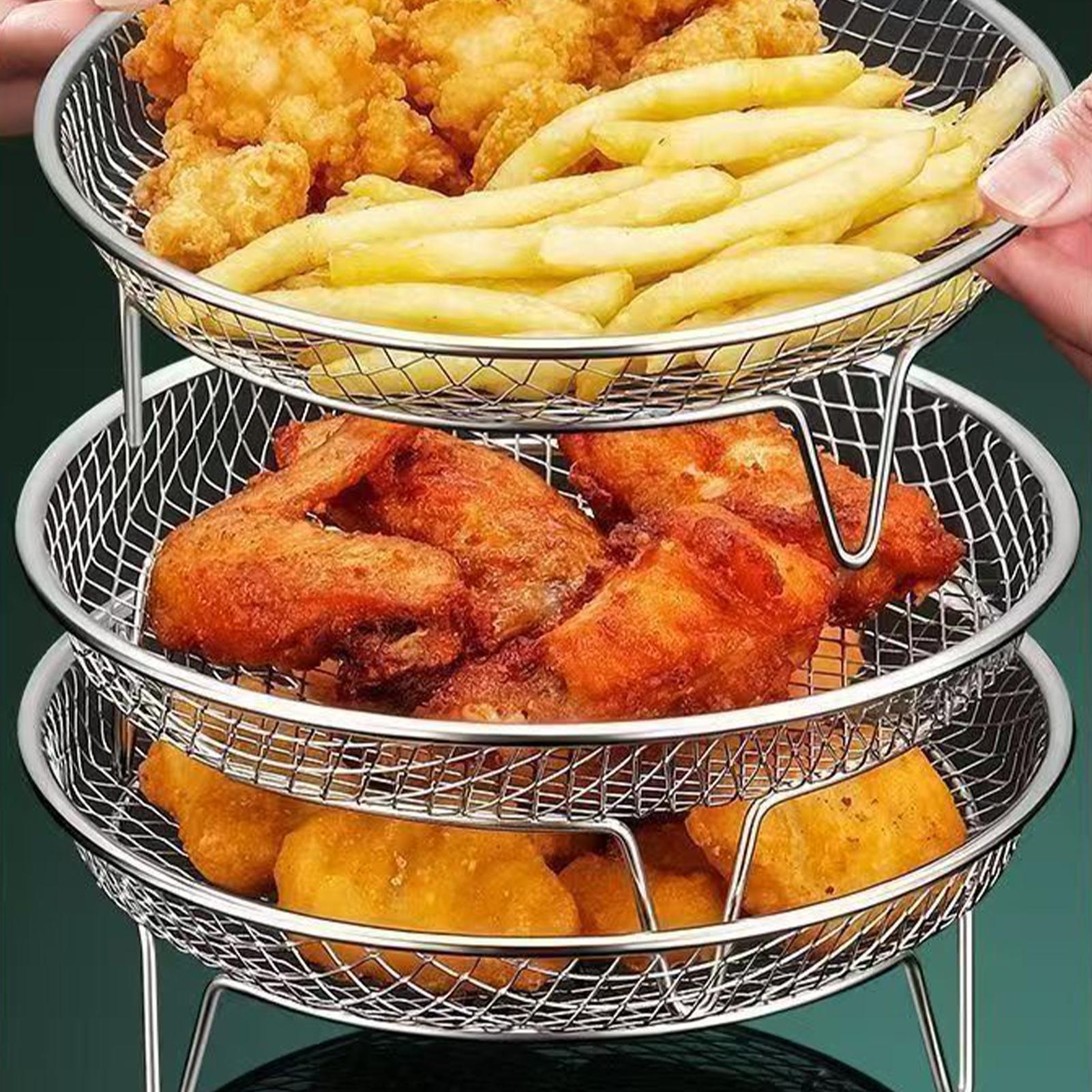 Cesta apilable para freidora d - Kitchen Baking Rack reseña y precio
